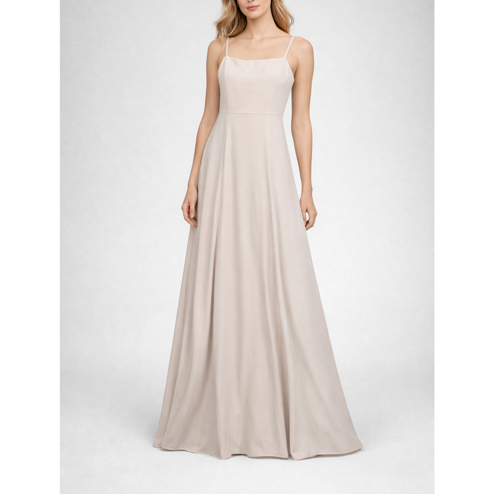Show Me Your Mumu Lauren Tie Maxi Dress‎ Womens Small Soft Beige Bridesmaid Gown